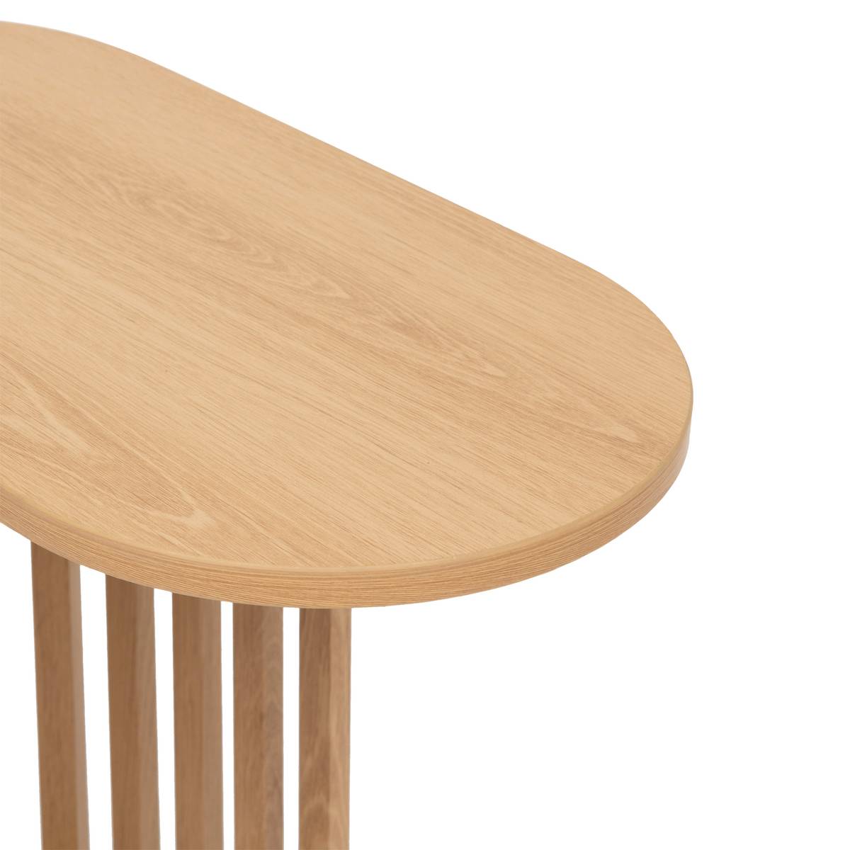 Bout de canapé ovale, beige Slat