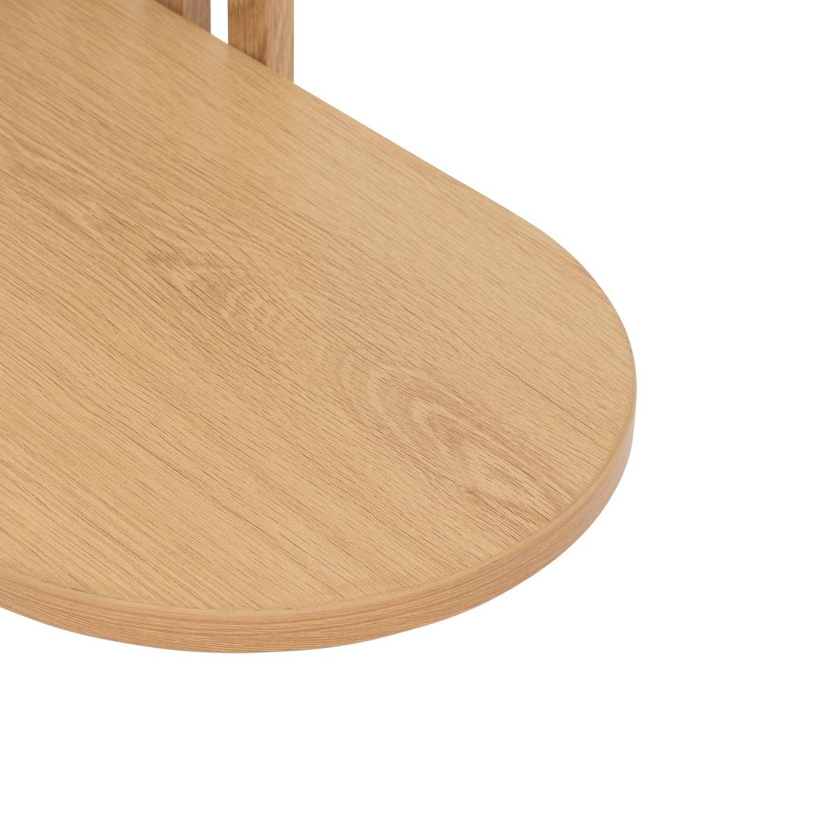 Bout de canapé ovale, beige Slat