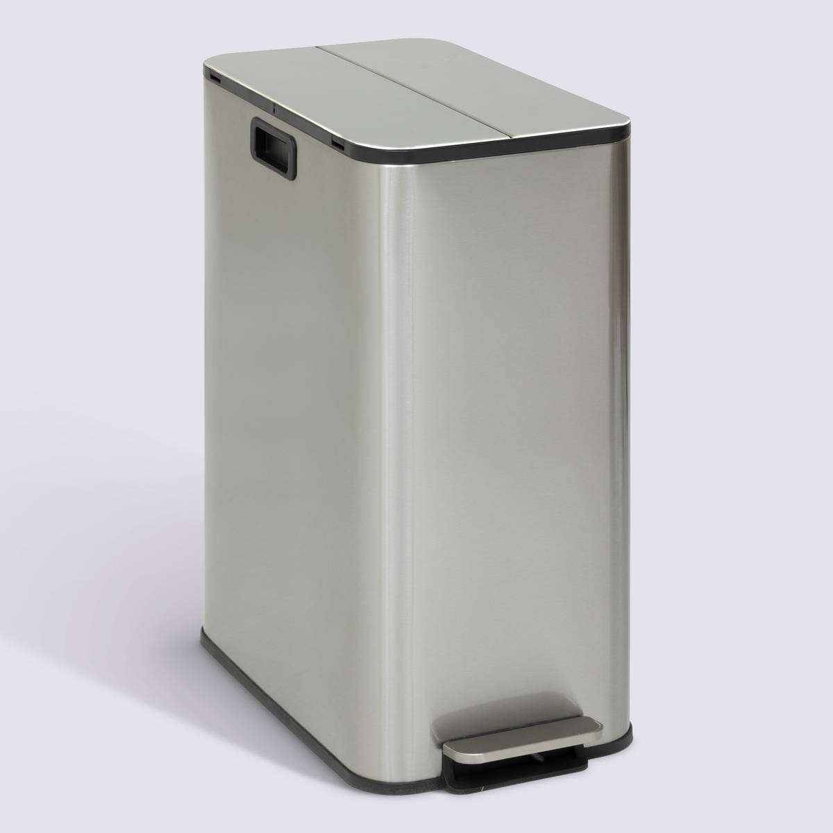 Poubelle 54l, argent Delta