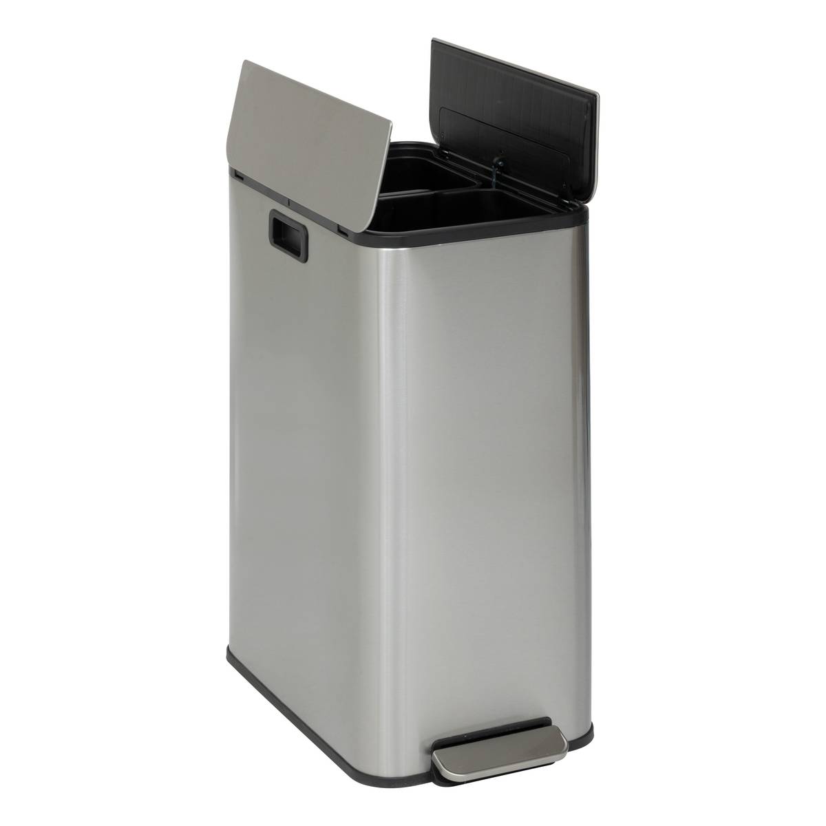 Poubelle 54l, argent Delta