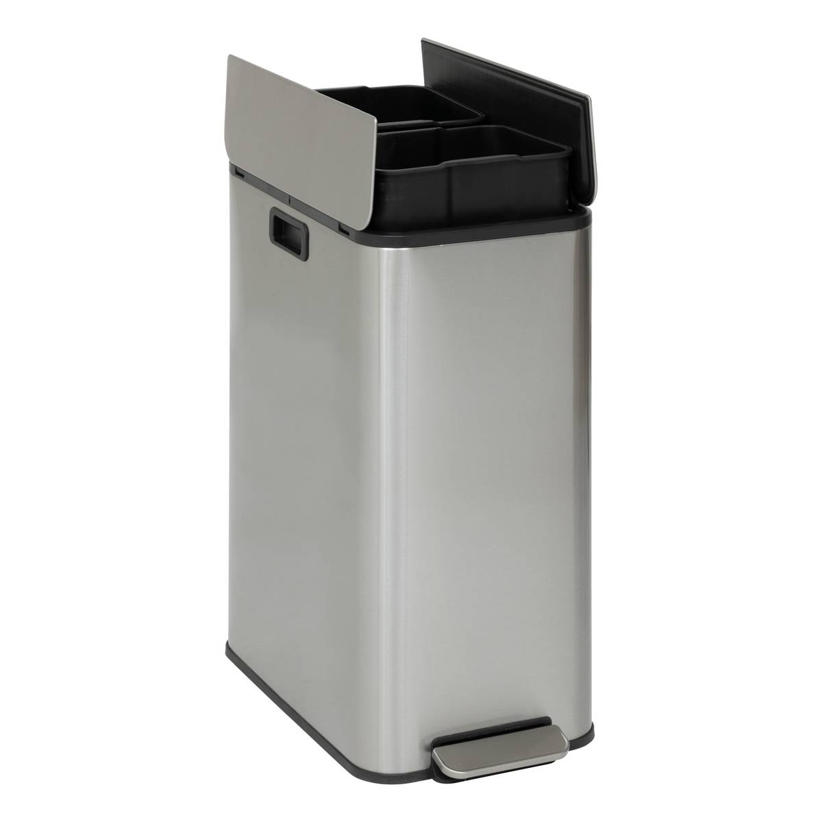 Poubelle 54l, argent Delta