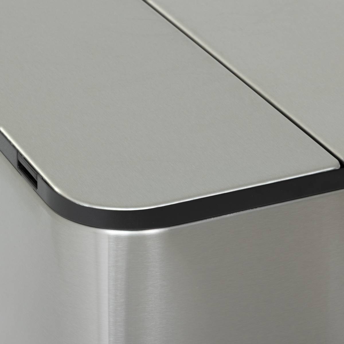 Poubelle 54l, argent Delta