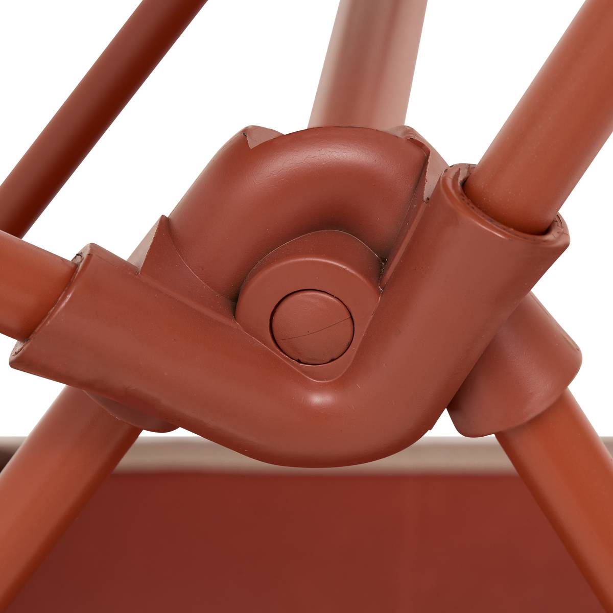 Chaise de camping pliante, rouge terracotta