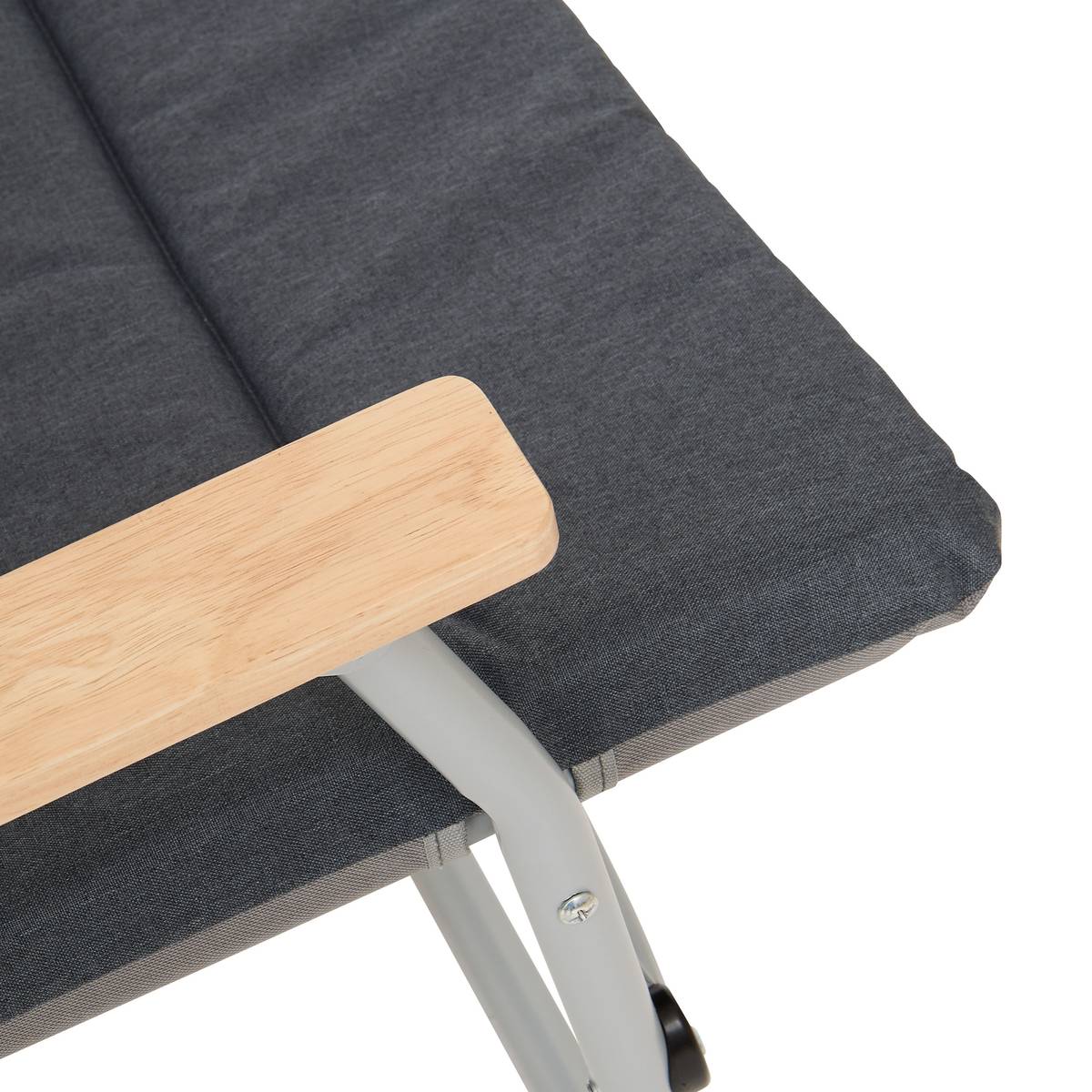 Fauteuil de camping pliant, gris anthracite