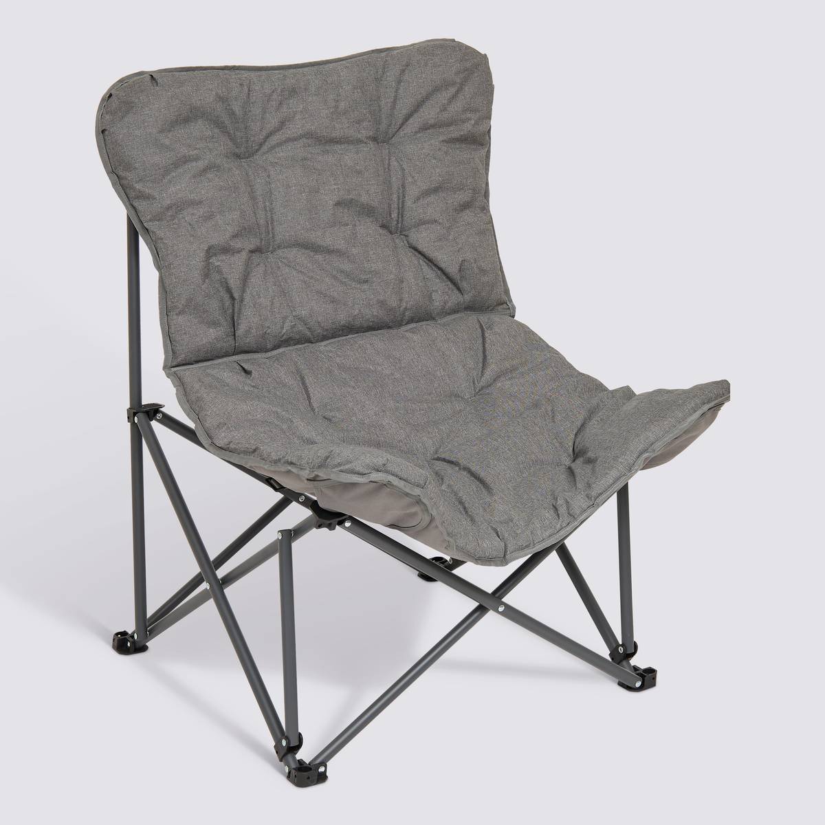 Fauteuil de camping pliant, gris