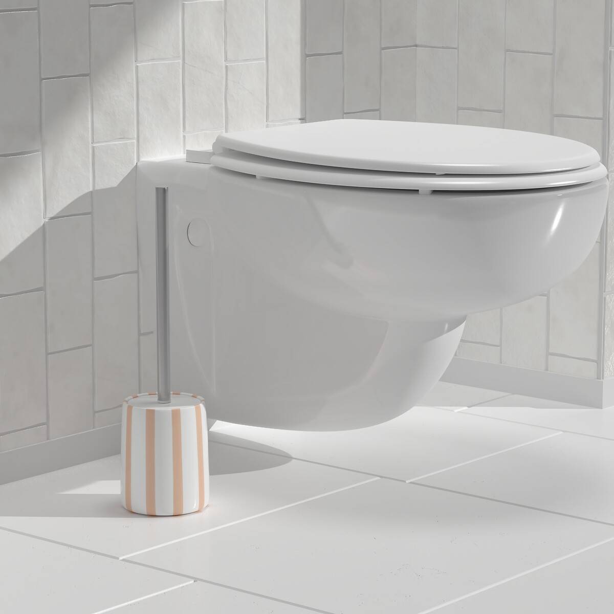 Brosse wc, rose Strio