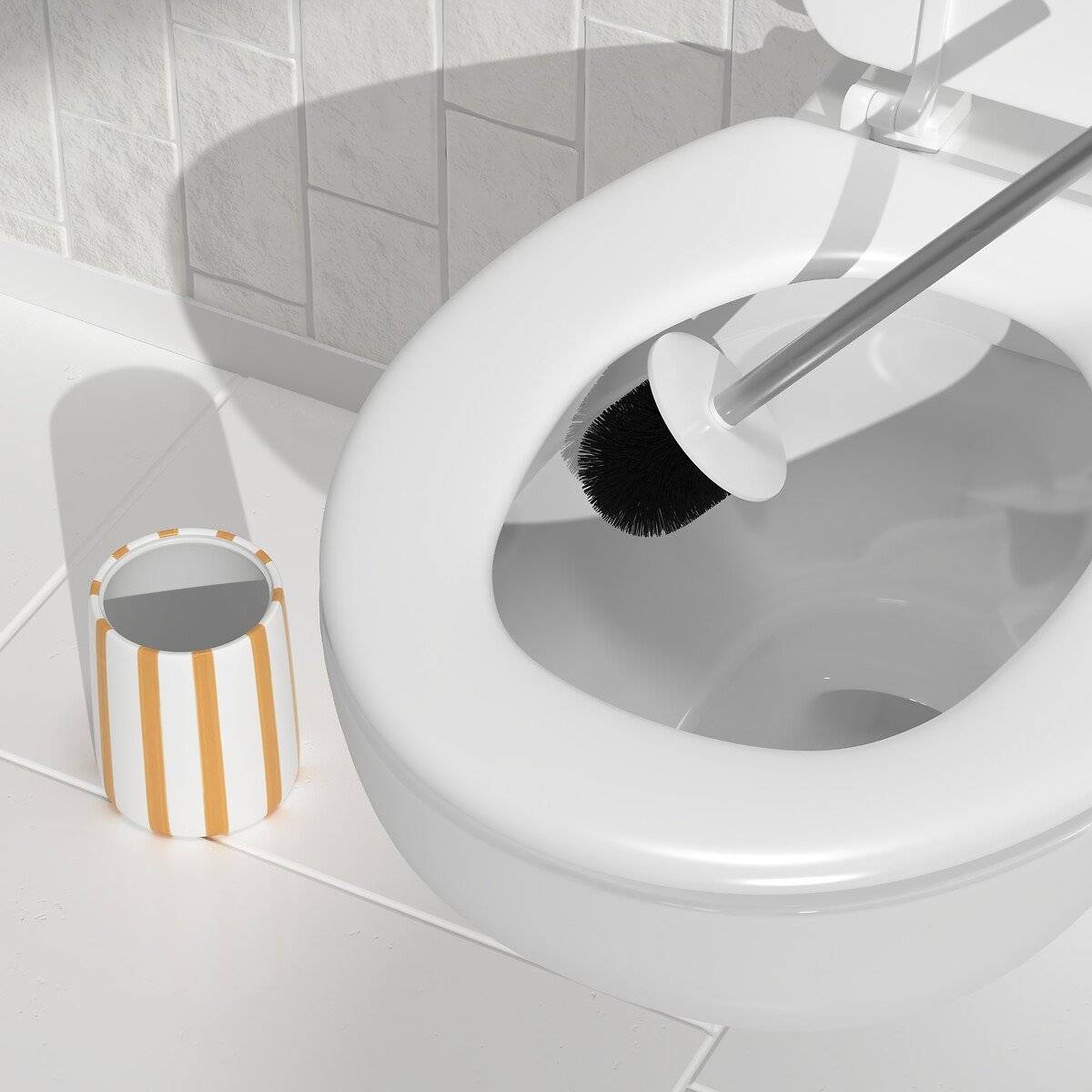 Brosse wc, jaune Strio