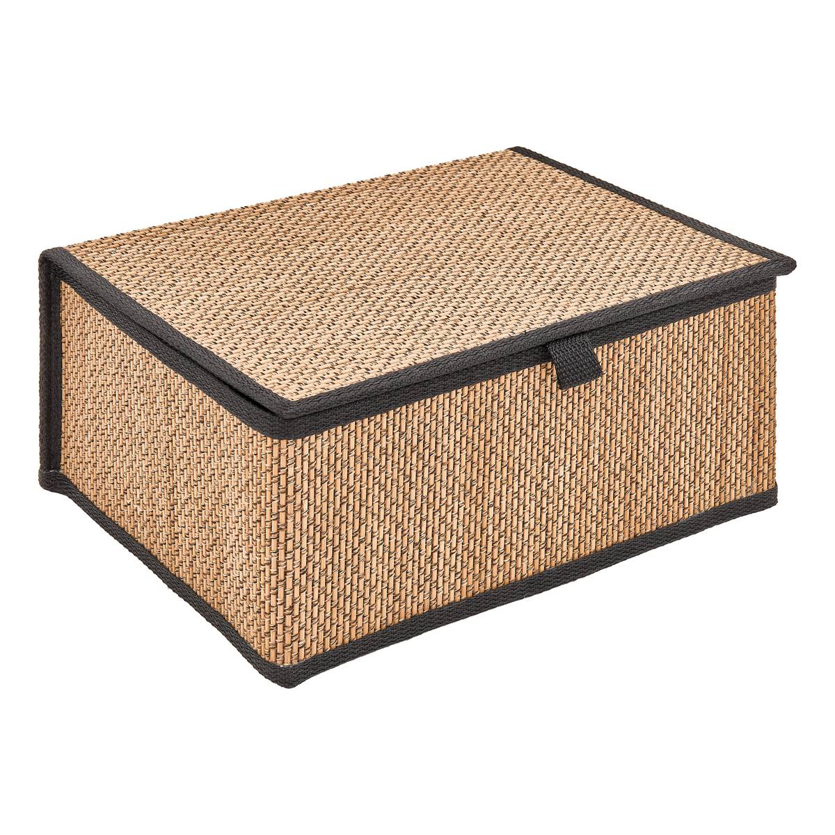 Set de 3 boîtes de rangement, l.25/30/35 cm, noir