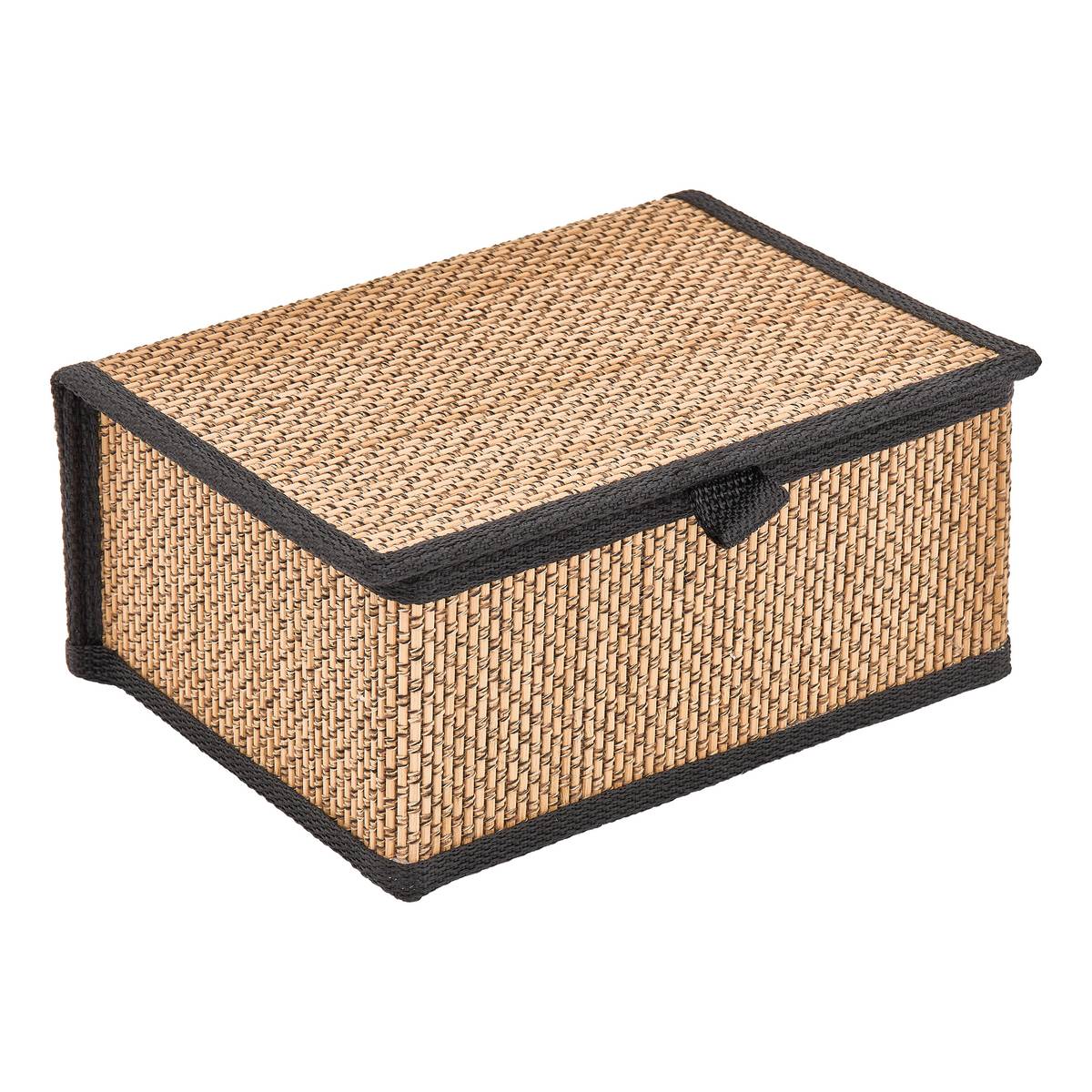 Set de 3 boîtes de rangement, l.25/30/35 cm, noir