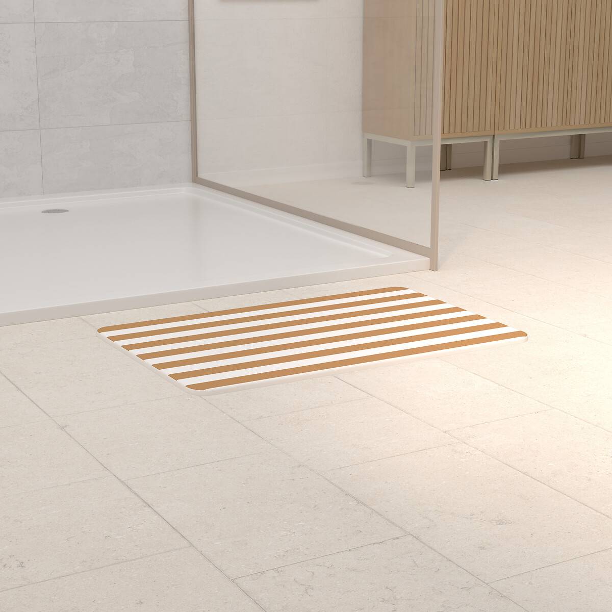 Tapis diatomite, 39 x 60 cm, bleu