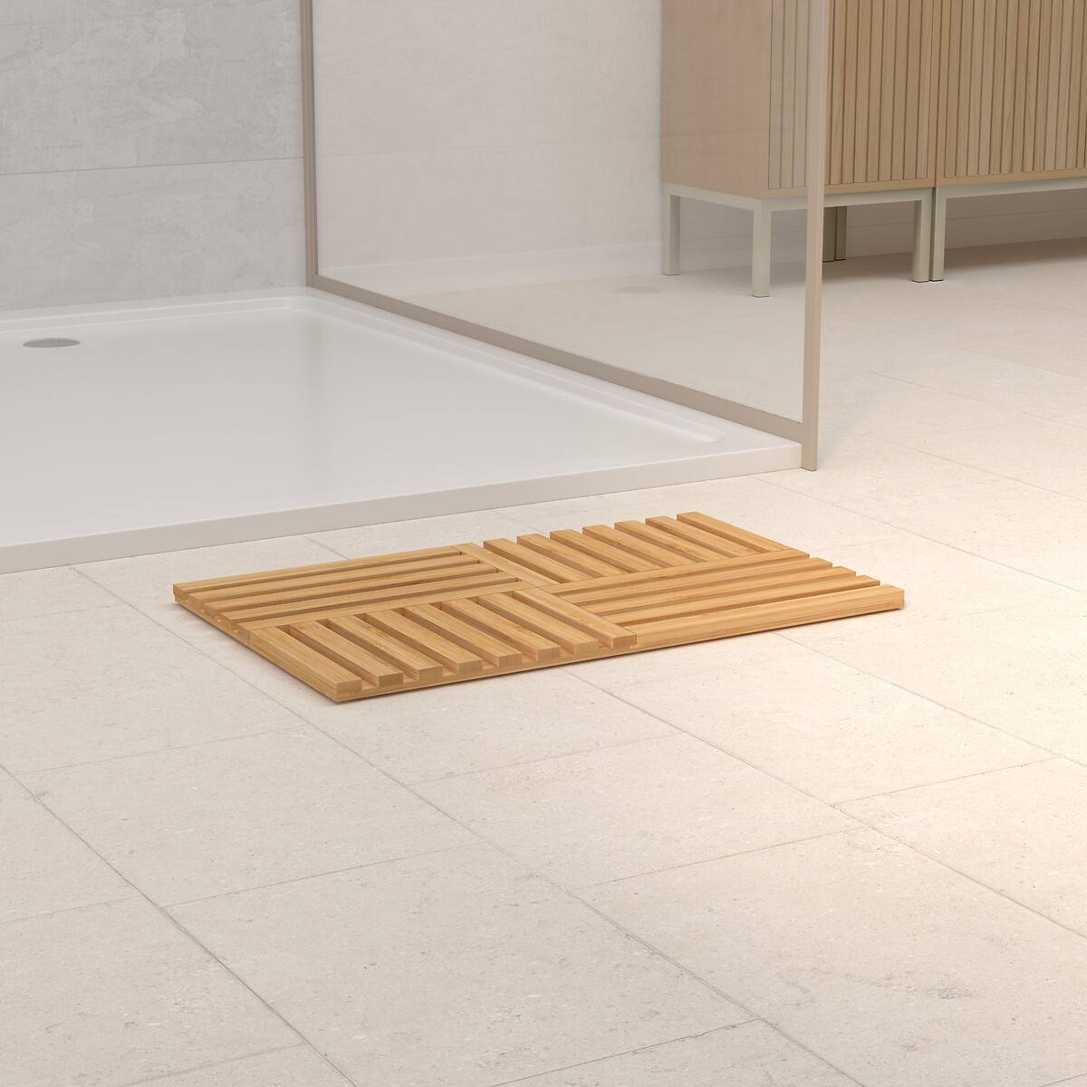 Caillebotis 55x33x2,5 cm, beige