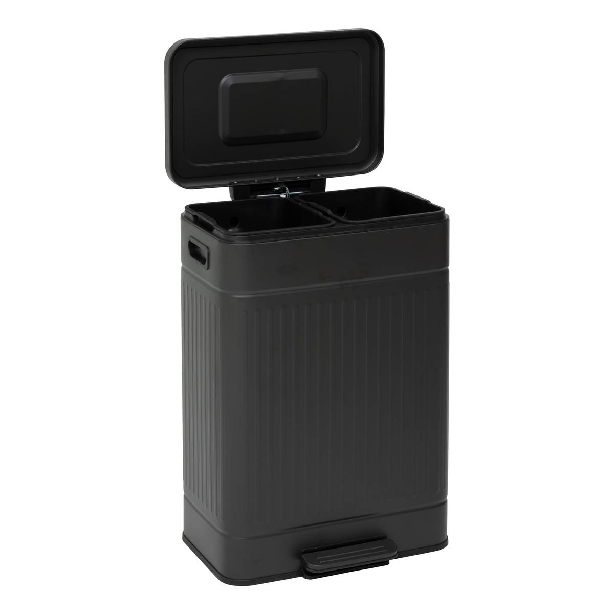 Poubelle à pédale 2 x 30 l, noir