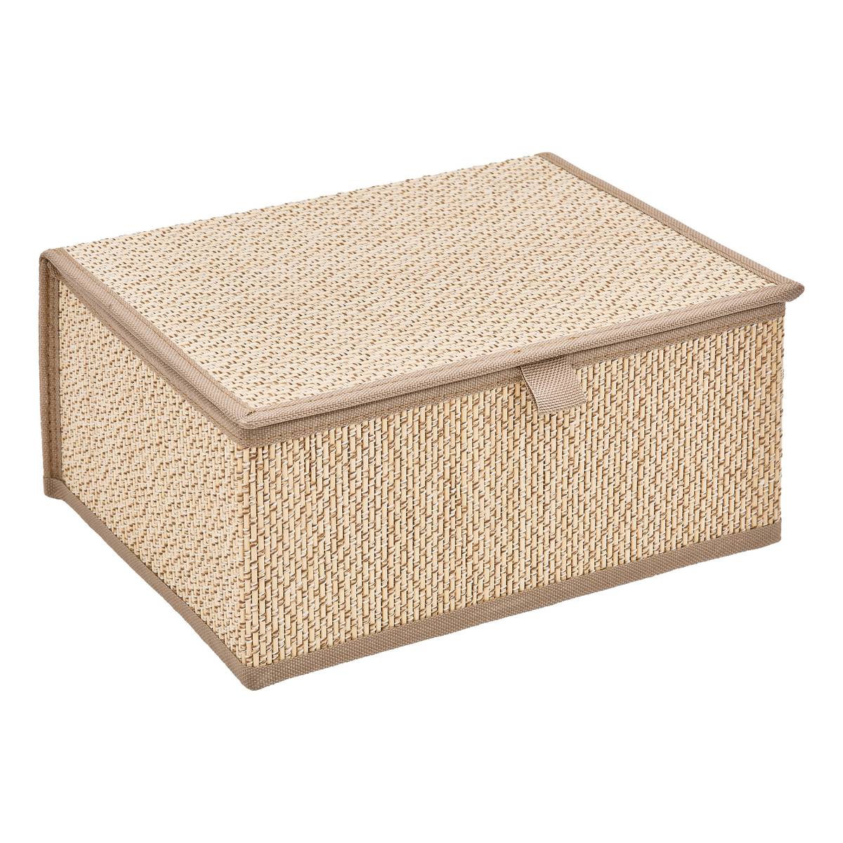 Set de 3 boîtes de rangement, l.25/30/35 cm, beige