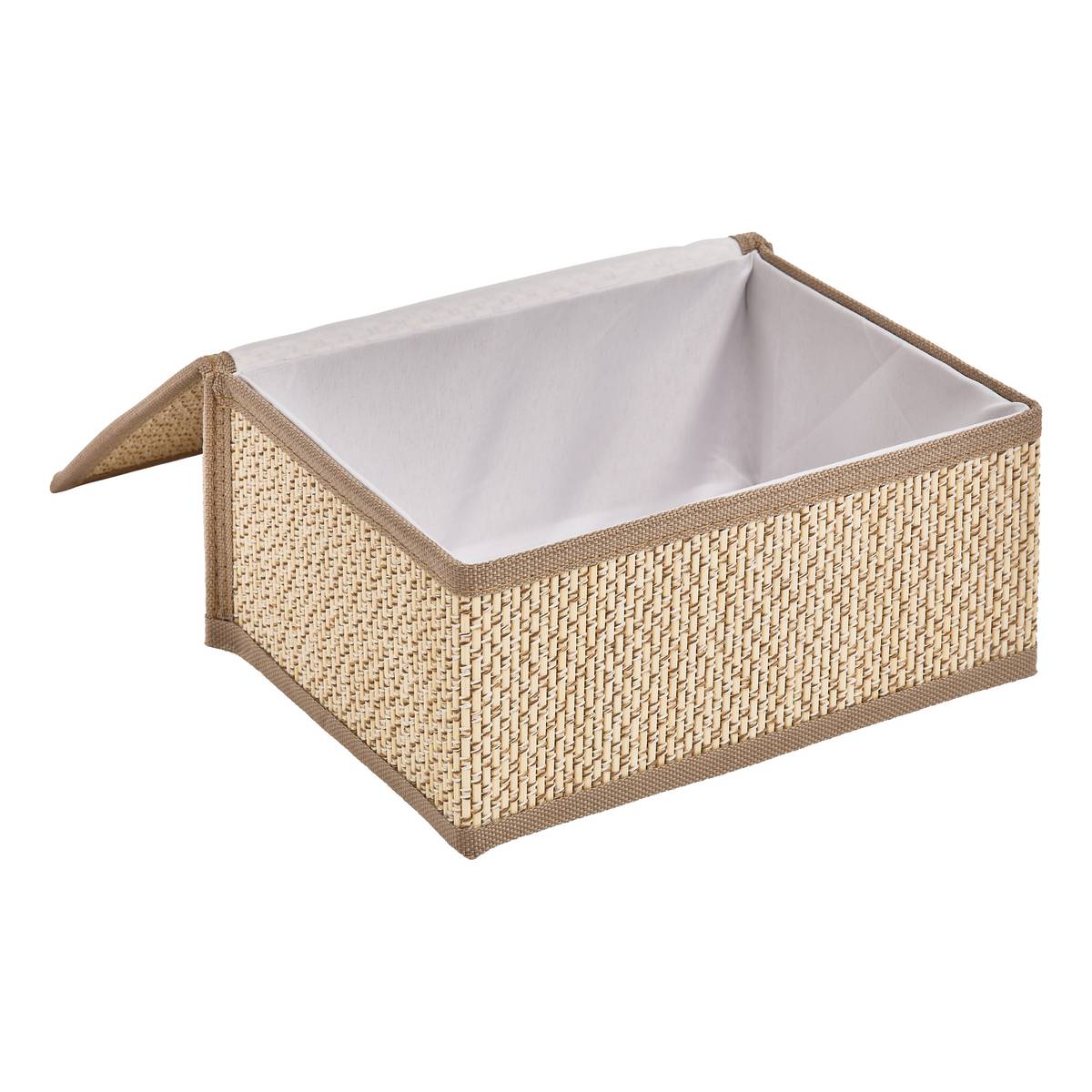 Set de 3 boîtes de rangement, l.25/30/35 cm, beige