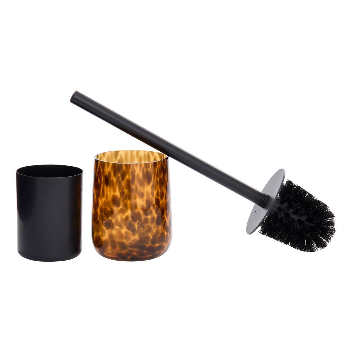 Brosse wc, h.39 cm, marron Dotty