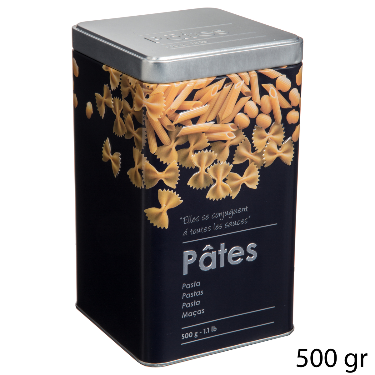 Lot de 2 boîtes de conservation, 0,5/1,2kg Black edition