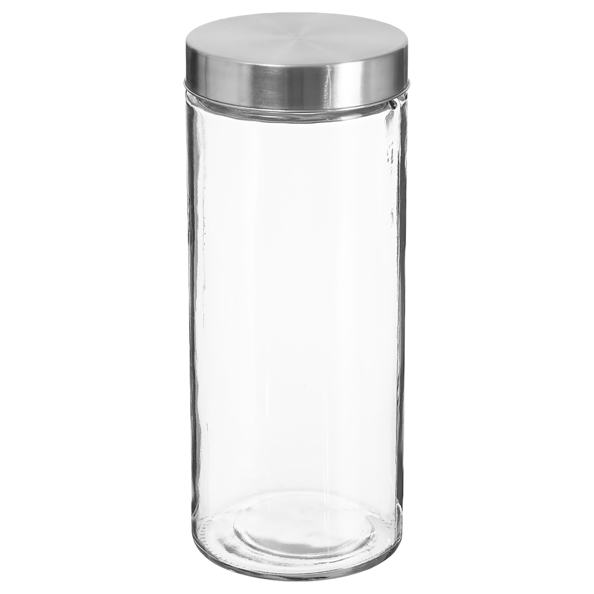 Lot de 3 bocaux, verre, couvercle inox, 0,75/1,2/1,7l Nixo