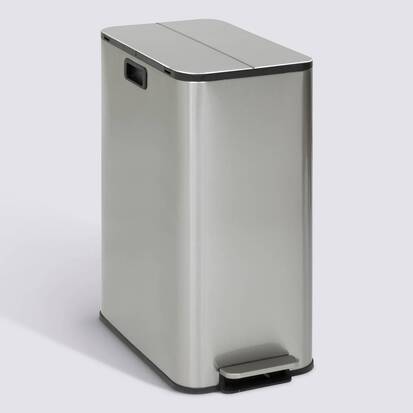 Poubelle 54l, argent Delta