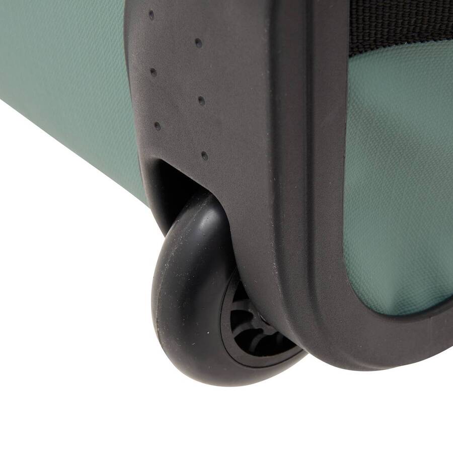 Set de 3 valises souples, 2 roues, fermeture tsa, vert
