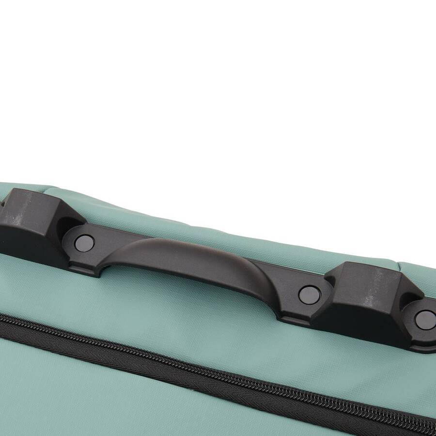 Set de 3 valises souples, 2 roues, fermeture tsa, vert