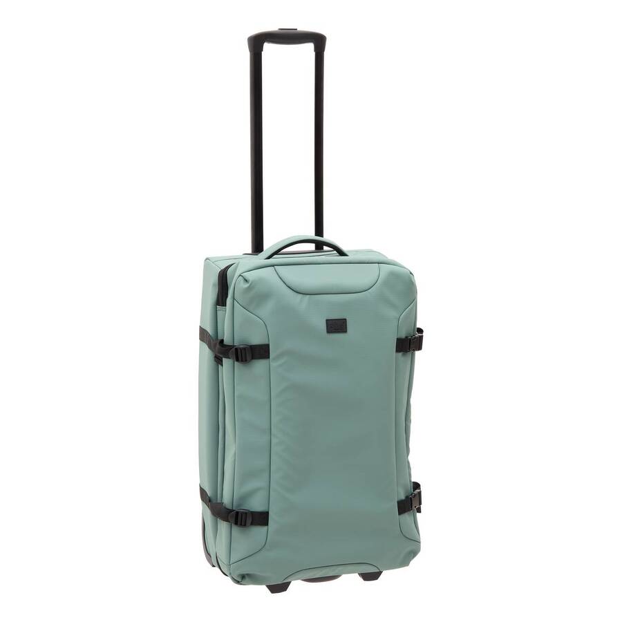 Set de 3 valises souples, 2 roues, fermeture tsa, vert