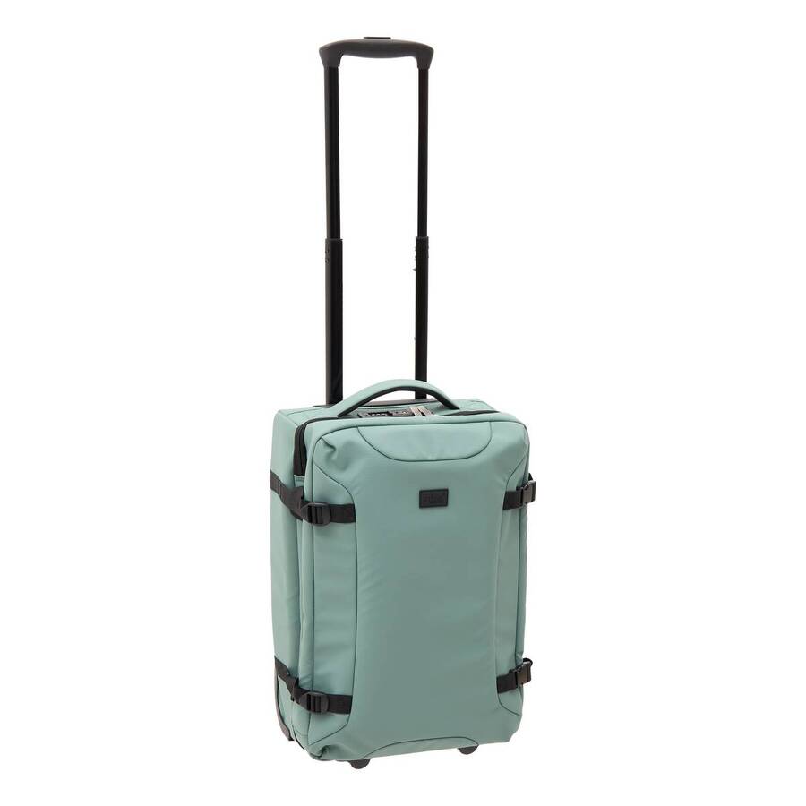 Set de 3 valises souples, 2 roues, fermeture tsa, vert