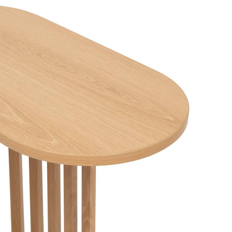 Bout de canapé ovale, beige Slat