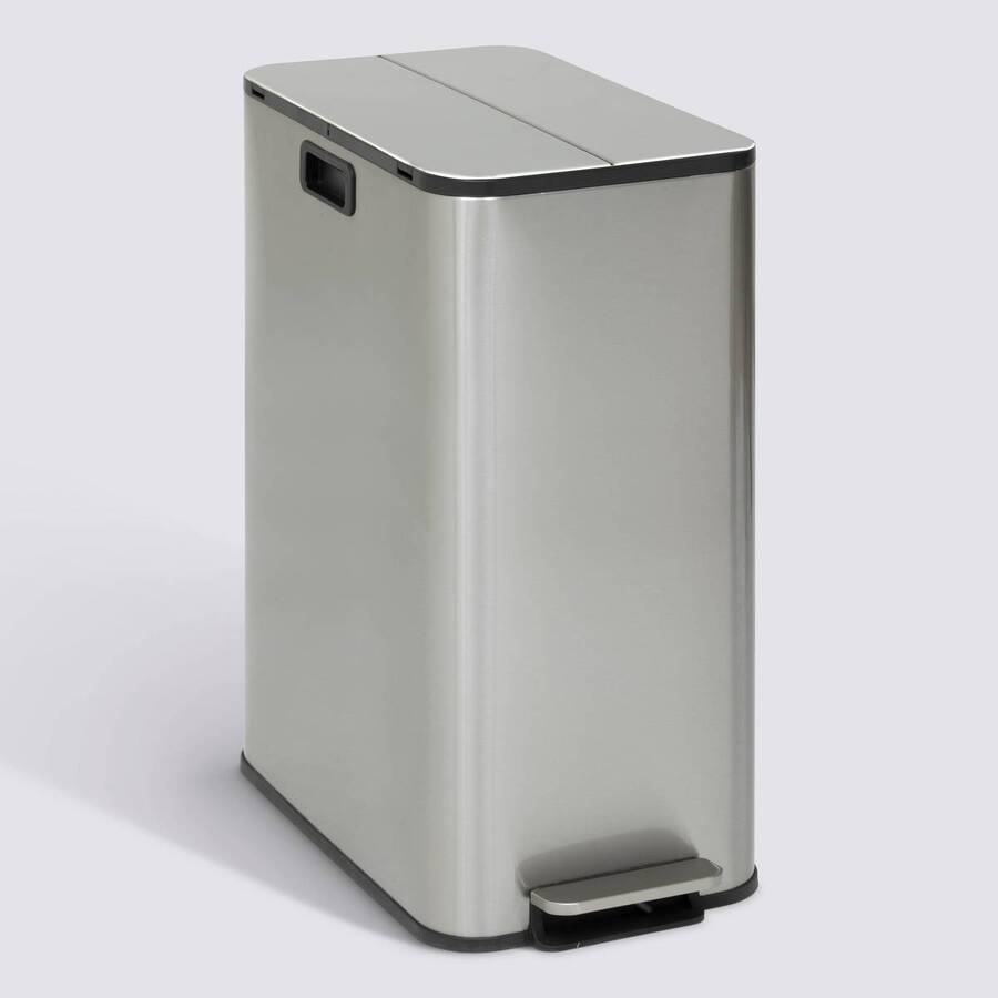 Poubelle 54l, argent Delta