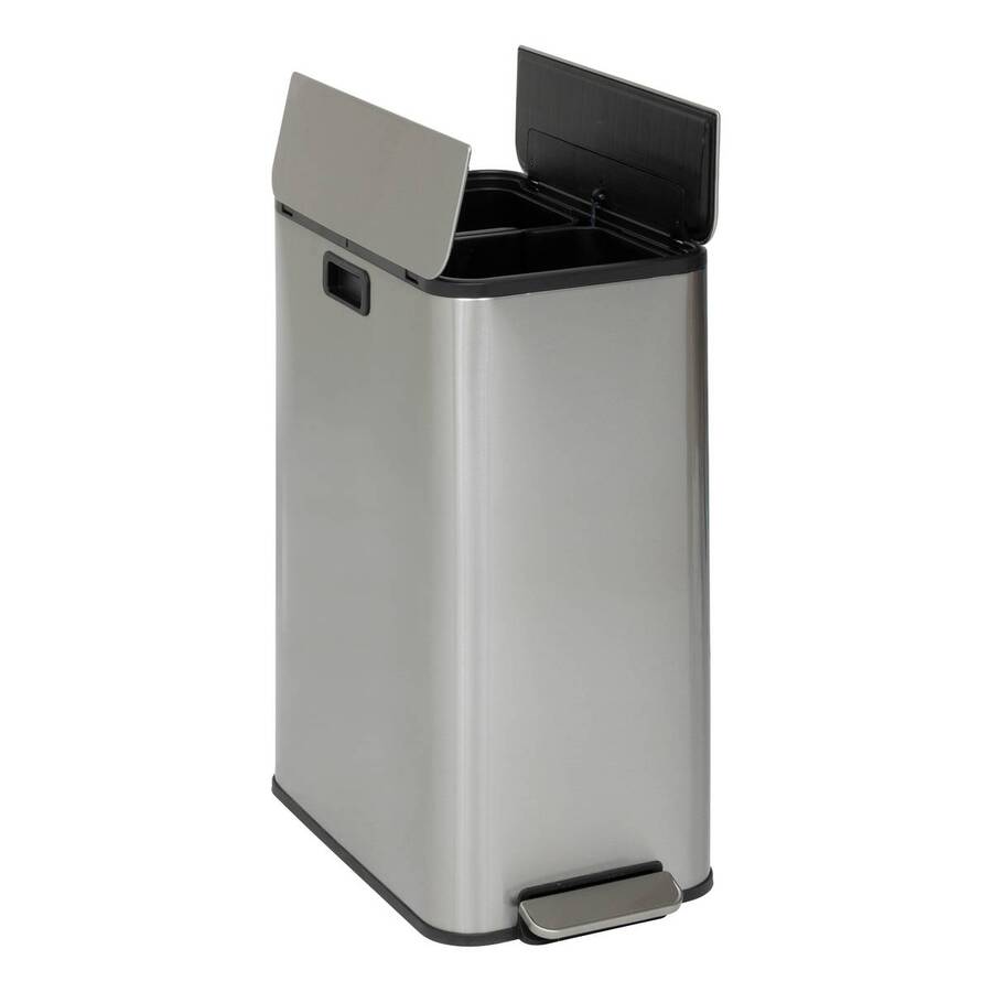 Poubelle 54l, argent Delta