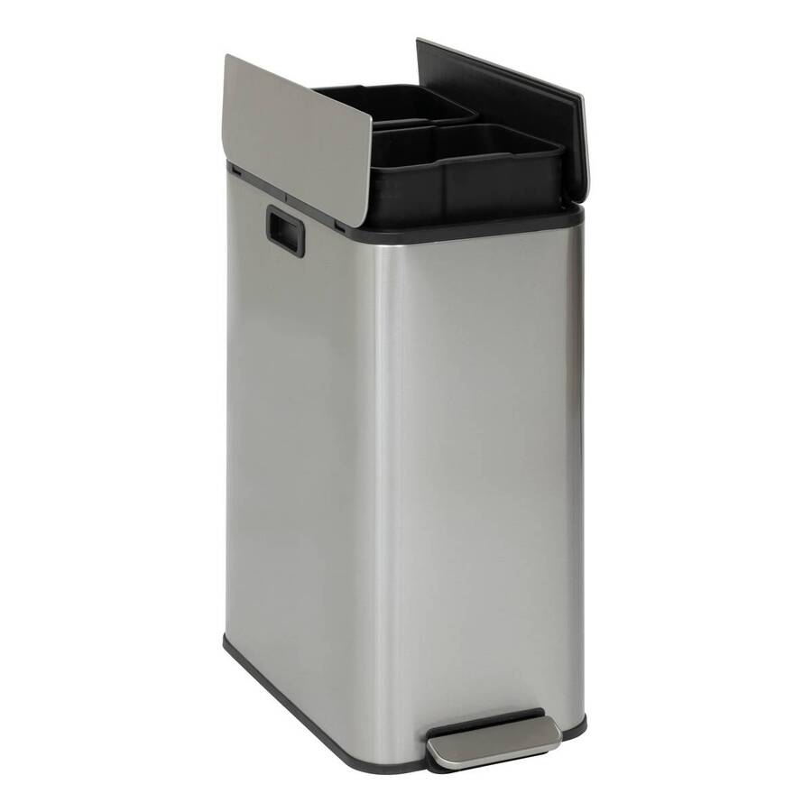 Poubelle 54l, argent Delta
