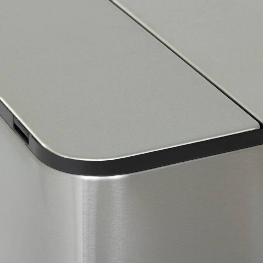 Poubelle 54l, argent Delta