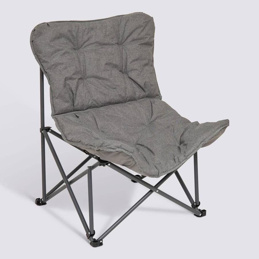Fauteuil de camping pliant, gris