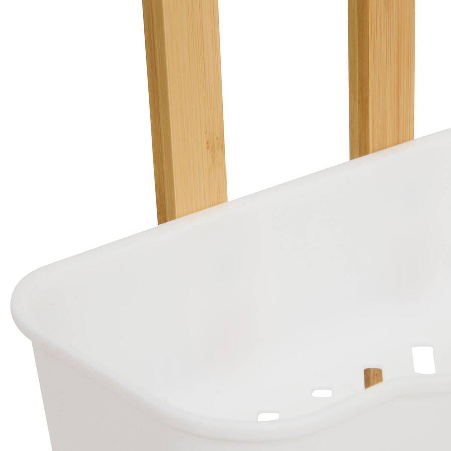 Serviteur de douche, 1 crochet, 2 niveaux, blanc Natureo