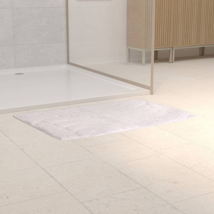Tapis 75x50x1,8 cm, blanc 