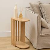 Bout de canapé ovale, beige Slat