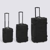 Set de 3 valises souples, 2 roues, fermeture tsa, noir