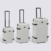 Set de 3 valises souples, 2 roues, fermeture tsa, argile