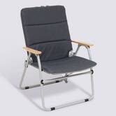 Fauteuil de camping pliant, gris anthracite