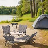 Fauteuil de camping pliant, gris
