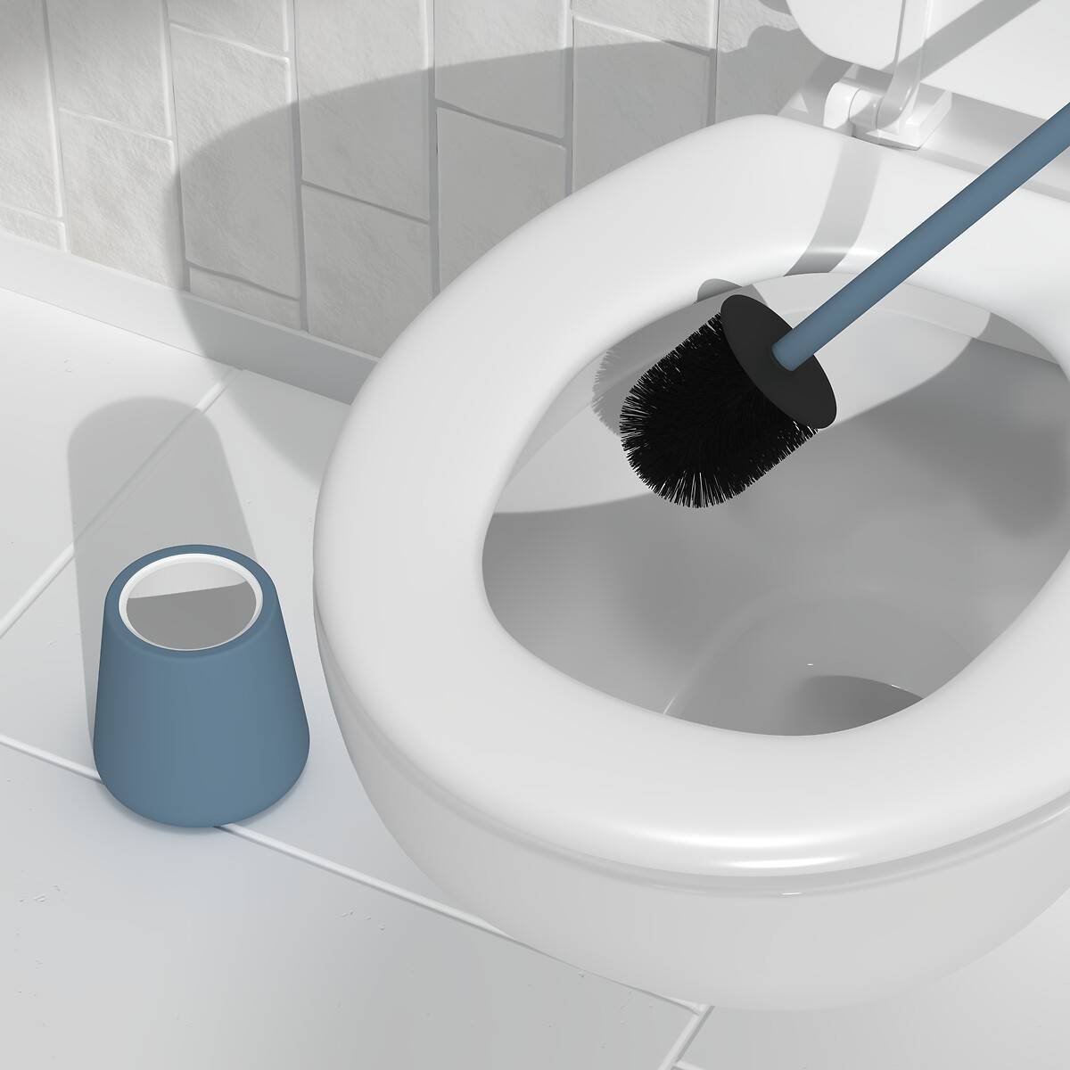 Brosse wc, d.11,5 cm, bleu