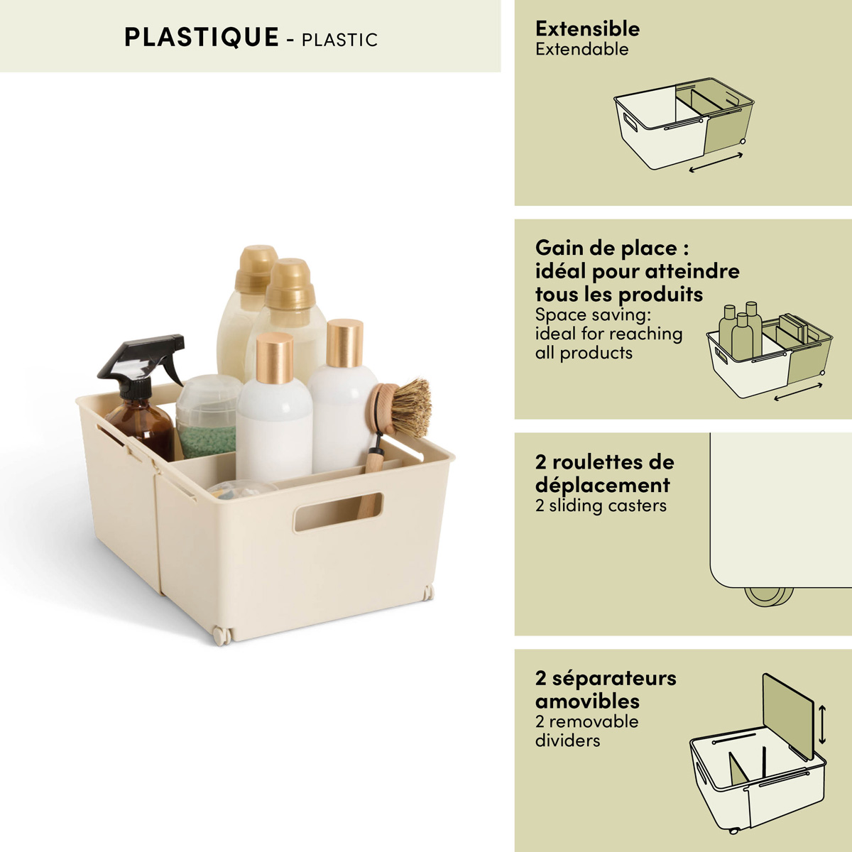 Organiseur extensible, l, argile Stora