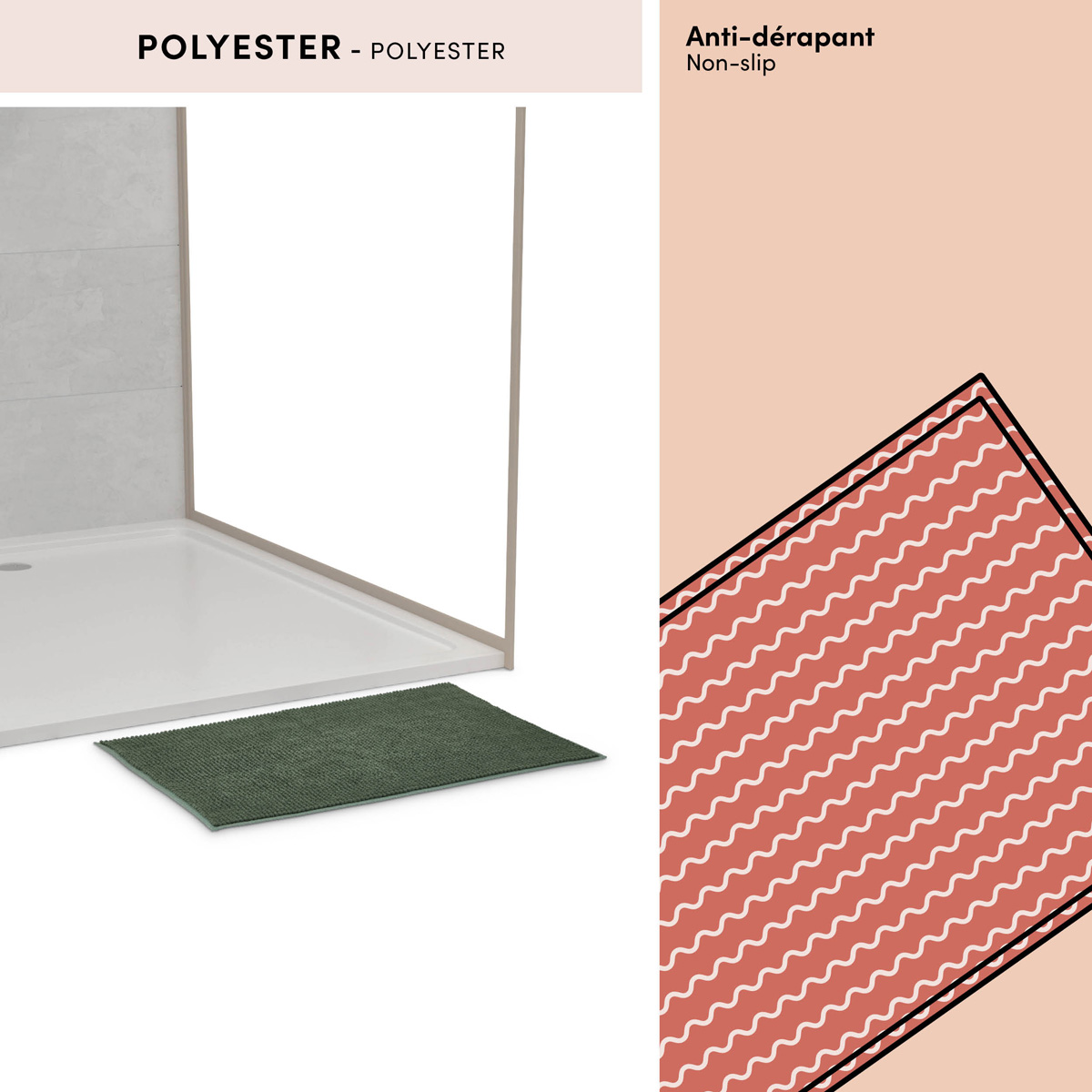 Tapis, 80x50 cm, ficus