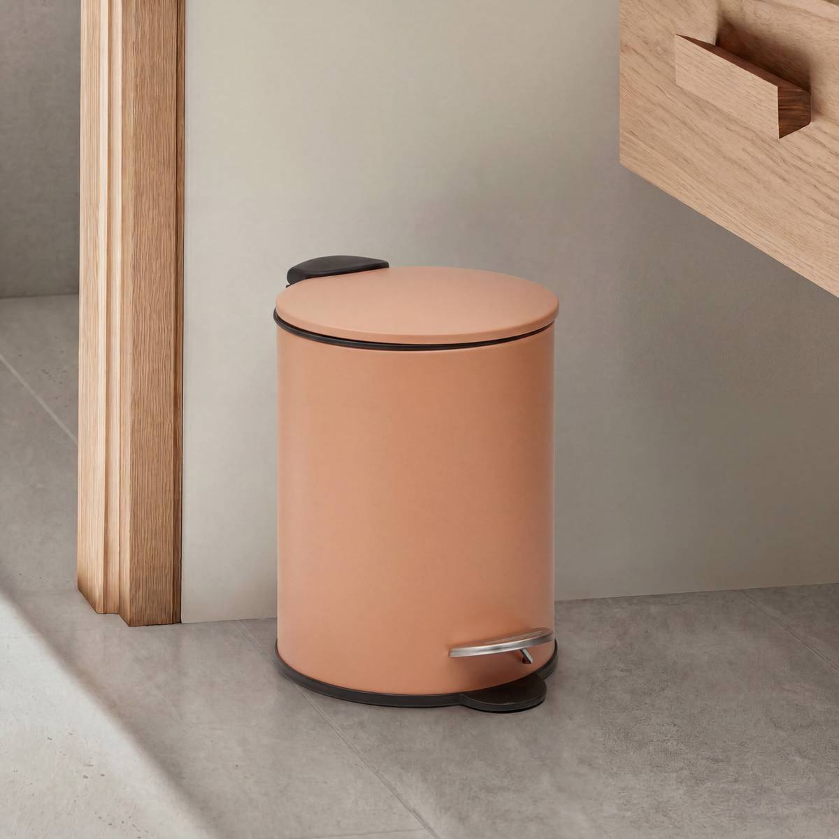 Poubelle manuelle, 2,7l, rose blush Colorama