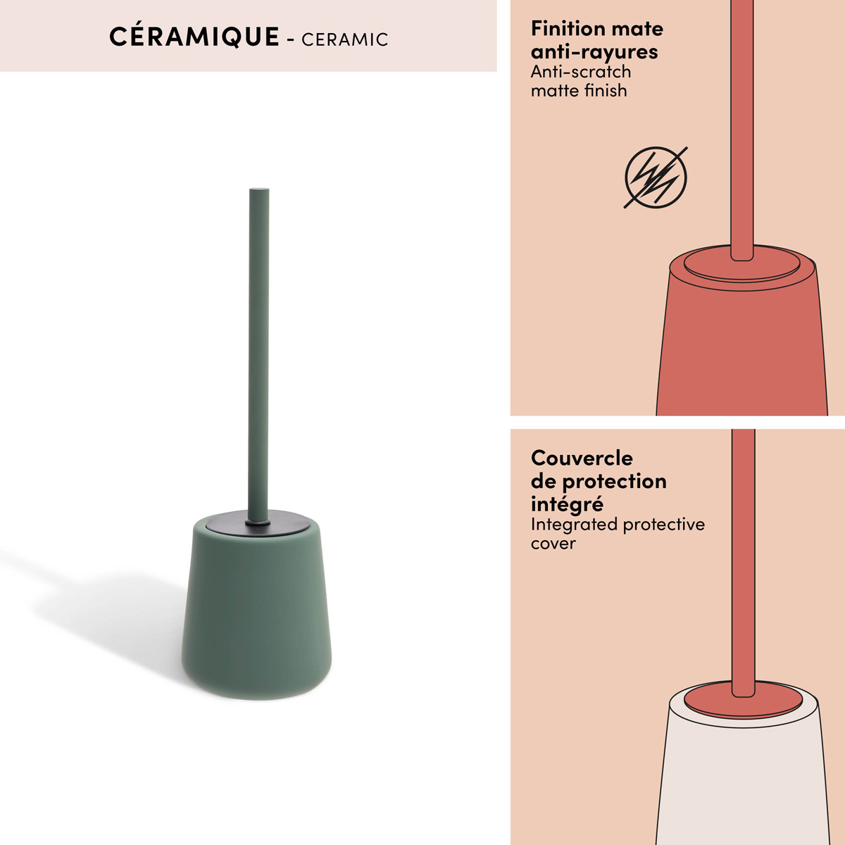 Brosse wc, d.11,5 cm, ficus Colorama