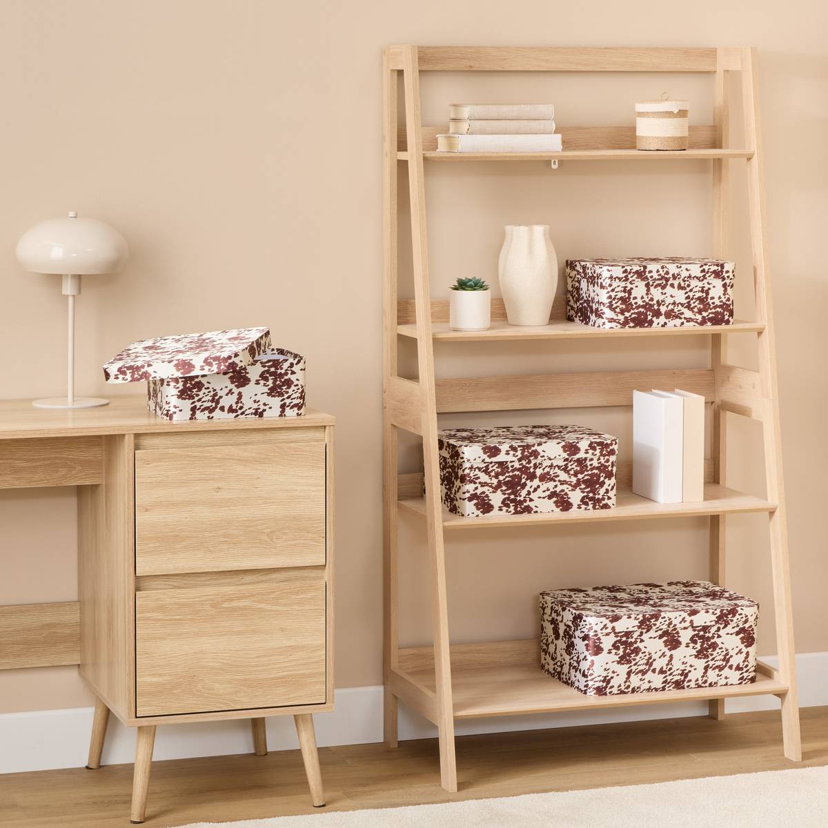 Lot de 4 boîtes de rangement, multicolore Polybox