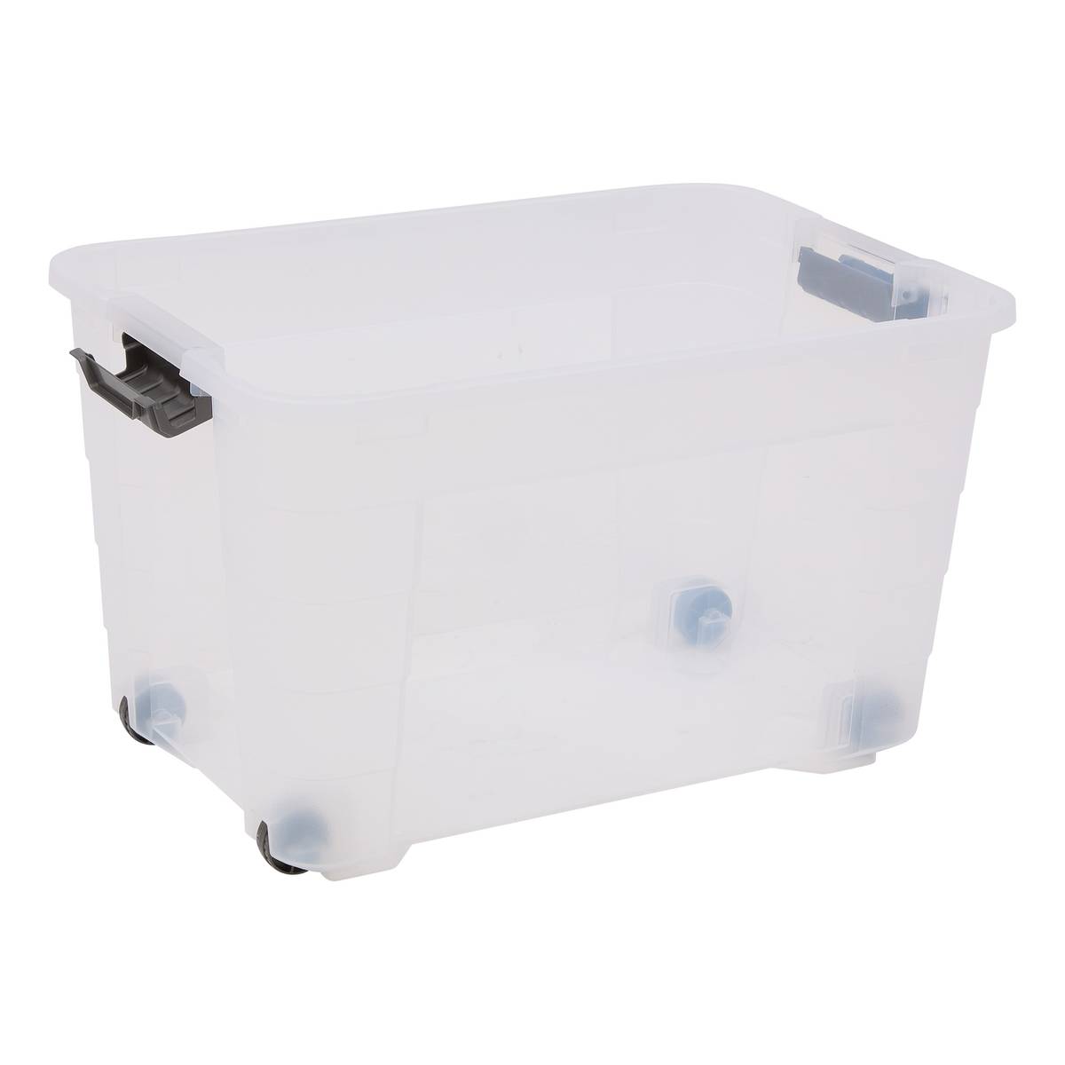 Boîte à roulettes, 60l, transparent Block'it