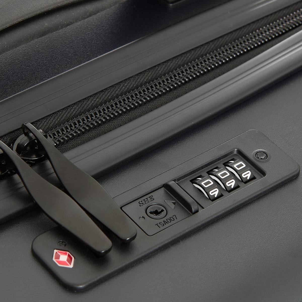 Valise 8 roues, ouverture frontale, 40l, noir