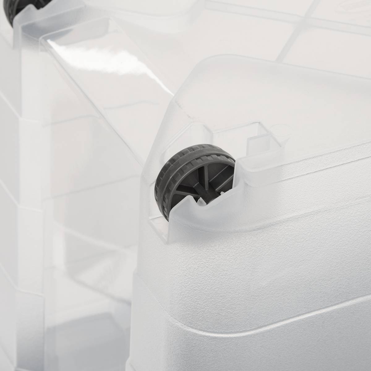 Boîte à roulettes, 80l, transparent Block'it
