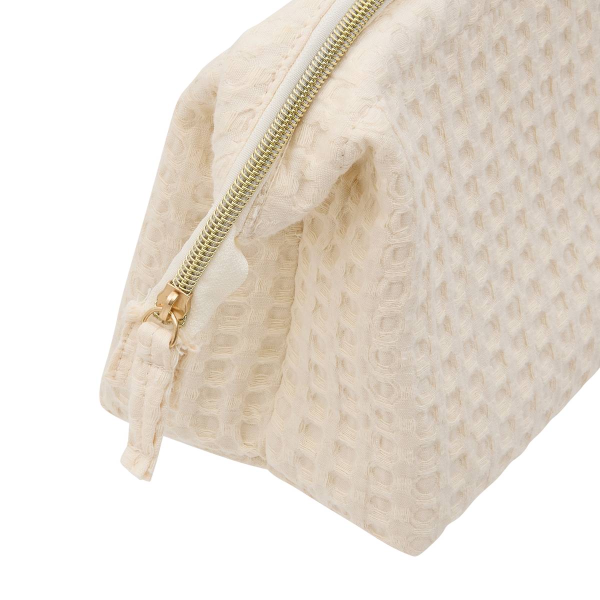Trousse de toilette, l.27 x h.16 cm, beige Waffle