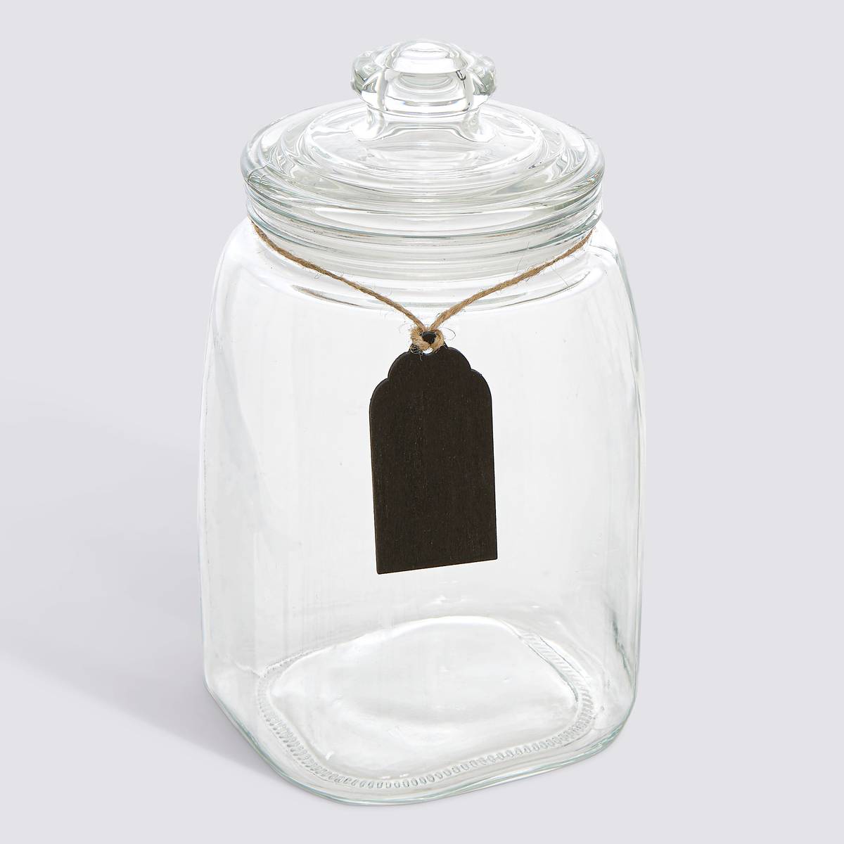 Bonbonnière en verre avec ardoise, 2l, transparent Bonby